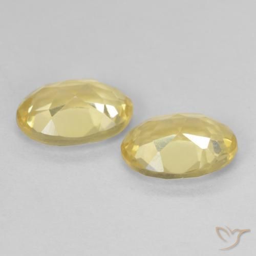 Gemme di Berillo Giallo chiaro naturale da 2.19 ct, Ovale, VVS-VS