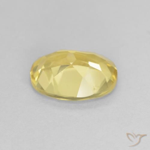 Berillo Giallo dorato chiaro naturale da 1.49 ct, Ovale, VVS-VS