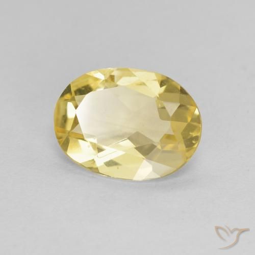 1.19ct Naturale Giallo dorato chiaro Berillo, Ovale, VVS-VS