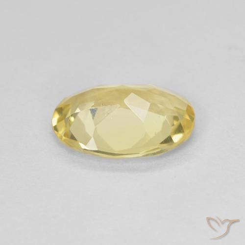 Berillo Giallo dorato chiaro naturale da 1.19 ct, Ovale, VVS-VS