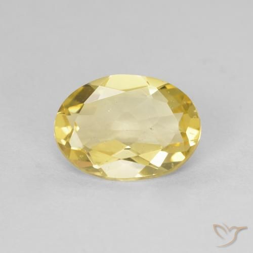 1.22ct Naturale Giallo chiaro Berillo, Ovale, VVS-VS