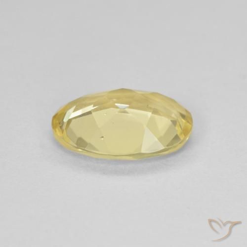 Berillo Giallo chiaro naturale da 1.22 ct, Ovale, VVS-VS