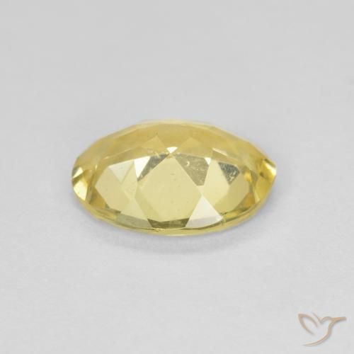 Berillo Giallo chiaro naturale da 1.29 ct, Ovale, VVS-VS