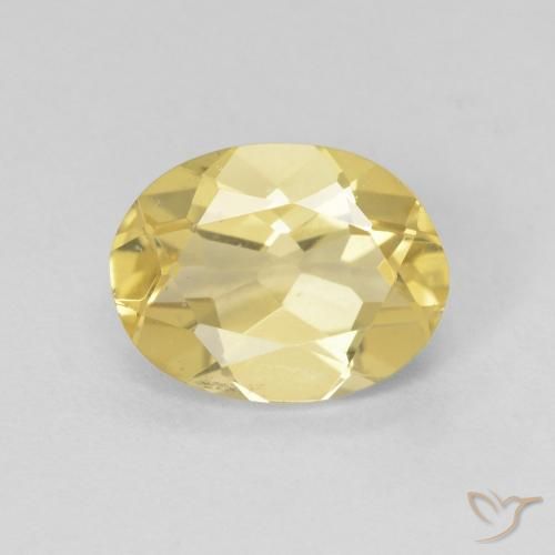 1.74ct Naturale Giallo chiaro Berillo, Ovale, VVS-VS