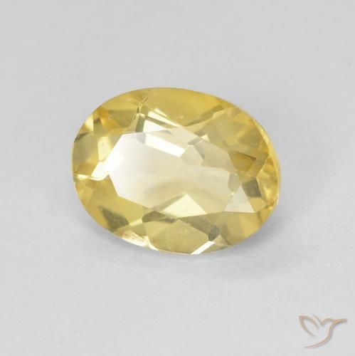 Berillo Giallo chiaro naturale da 1.74 ct, Ovale, VVS-VS