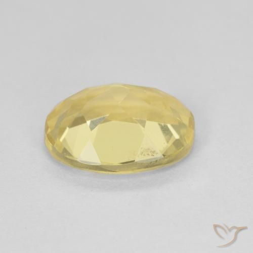Berillo Giallo chiaro naturale da 1.74 ct, Ovale, VVS-VS