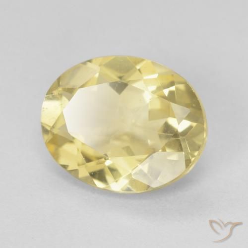 Berillo Giallo chiaro naturale da 2.39 ct, Ovale, VVS-VS