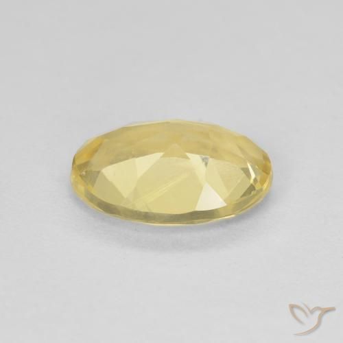 Berillo Giallo dorato chiaro naturale da 1.46 ct, Ovale, VVS-VS