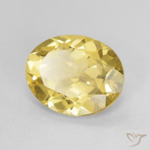 Berillo Giallo dorato chiaro naturale da 2.22 ct, Ovale, VVS-VS