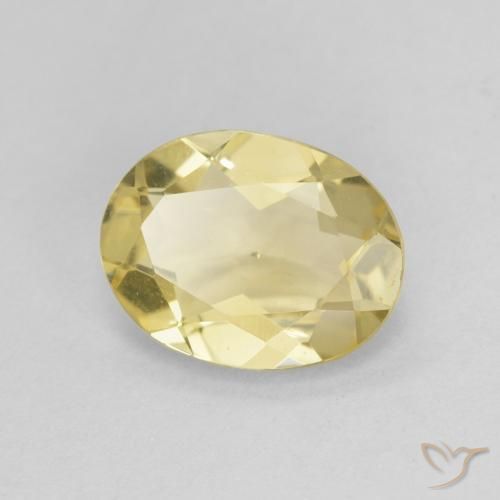 1.50ct Naturale Giallo dorato chiaro Berillo, Ovale, VVS-VS