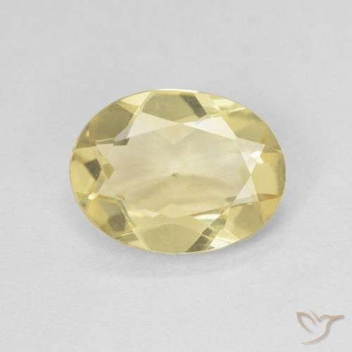 Berillo Giallo dorato chiaro naturale da 1.50 ct, Ovale, VVS-VS
