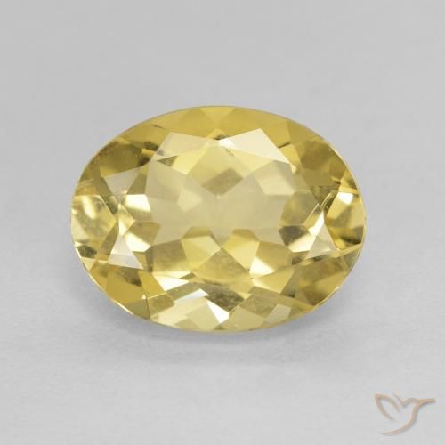 2.15ct Naturale Giallo dorato chiaro Berillo, Ovale, VVS-VS