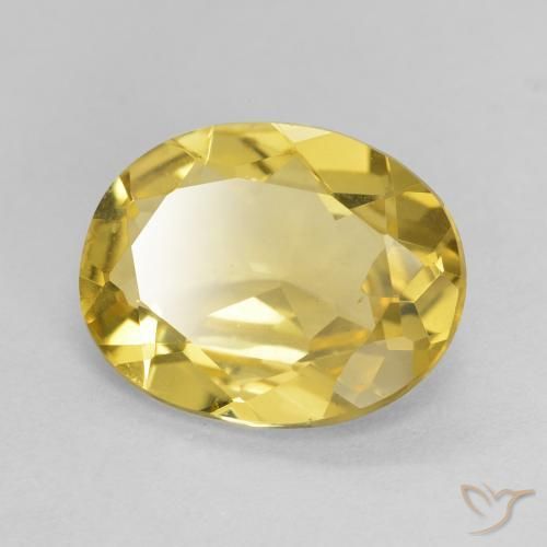 Berillo Giallo chiaro naturale da 2.38 ct, Ovale, VVS-VS