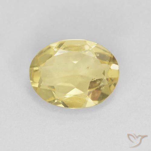 1.33ct Naturale Giallo Digione molto chiaro Berillo, Ovale, VS