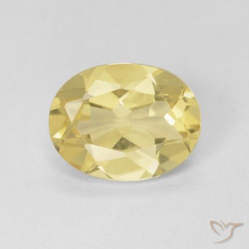 1.72ct Naturale Giallo chiaro Berillo, Ovale, VS