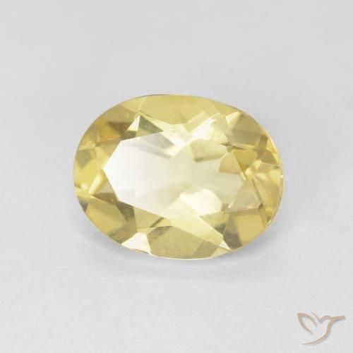 Berillo Giallo chiaro naturale da 1.72 ct, Ovale, VS