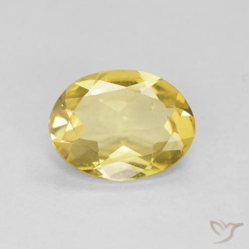 1.26ct Naturale Giallo terroso Berillo, Ovale, VS