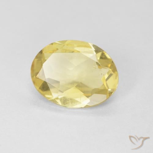Berillo Giallo terroso naturale da 1.26 ct, Ovale, VS