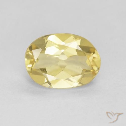 Berillo Giallo pallido naturale da 1.60 ct, Ovale, VS