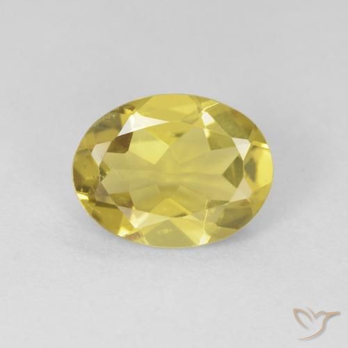 1.34ct Naturale Giallo morbido Berillo, Ovale, VS