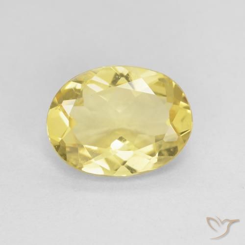 1.45ct Naturale Giallo chiaro Berillo, Ovale, VS
