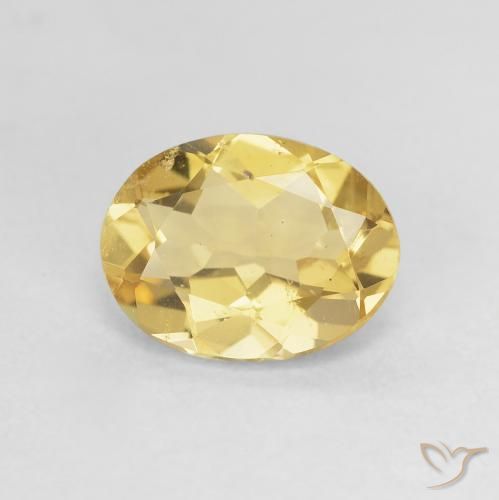 1.59ct Naturale Bombo Giallo Berillo, Ovale, VS