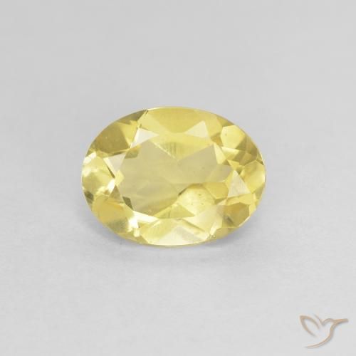 1.07ct Naturale Giallo Digione molto chiaro Berillo, Ovale, VS