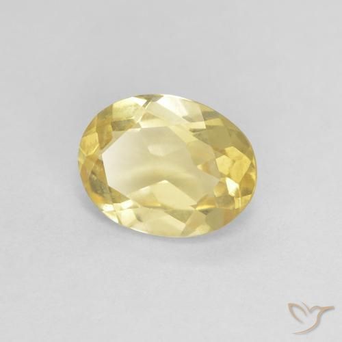 Berillo Giallo medio naturale da 1.25 ct, Ovale, VS