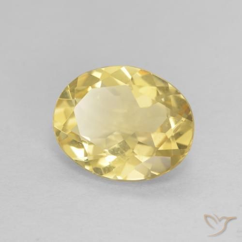 Berillo Giallo chiaro naturale da 1.84 ct, Ovale, VVS
