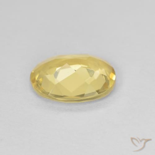 Berillo Giallo dorato chiaro naturale da 1.42 ct, Ovale, VVS