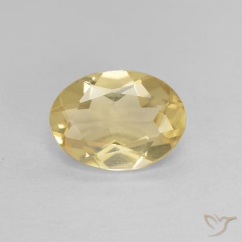 1.49ct Naturale Oro chiaro Berillo, Ovale, VVS