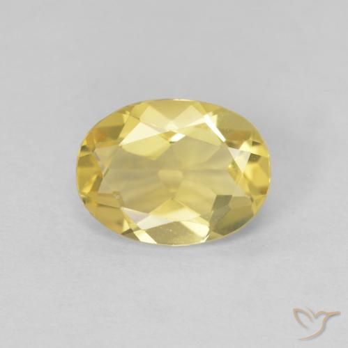 1.53ct Naturale Oro chiaro Berillo, Ovale, VVS