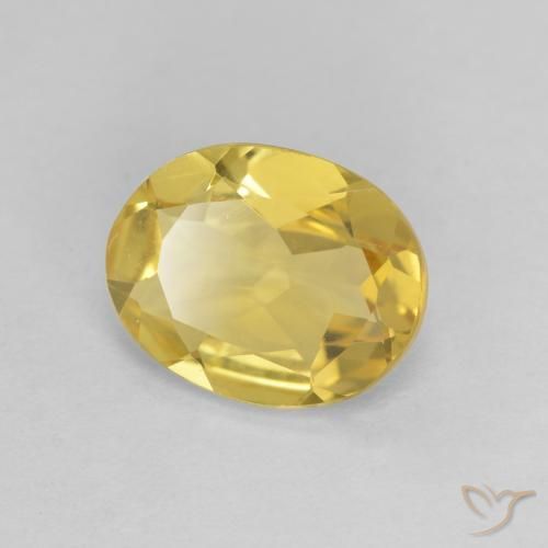 Berillo Giallo dorato chiaro naturale da 1.70 ct, Ovale, VVS