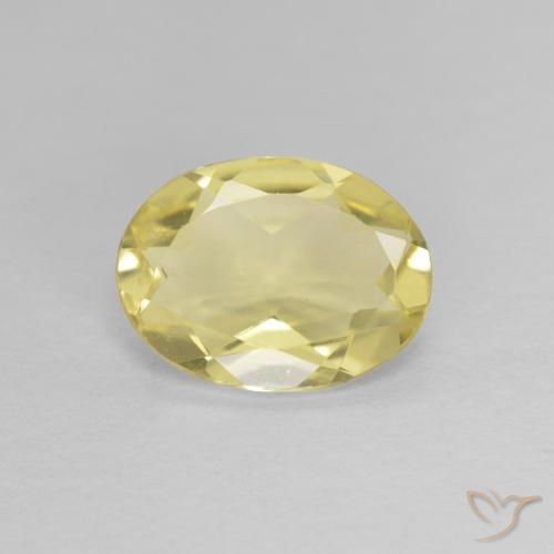 1.41ct Naturale Giallo chiaro Berillo, Ovale, VVS
