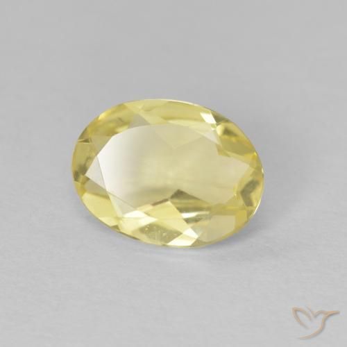 Berillo Giallo chiaro naturale da 1.41 ct, Ovale, VVS