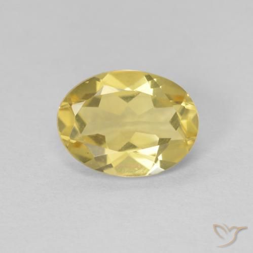 1.53ct Naturale Oro chiaro Berillo, Ovale, VVS