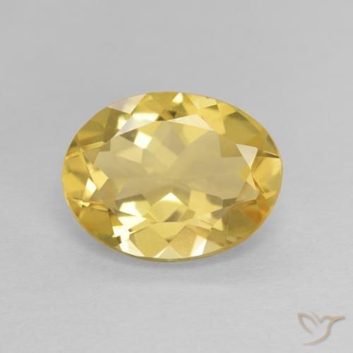 2.19ct Naturale Giallo chiaro Berillo, Ovale, VVS