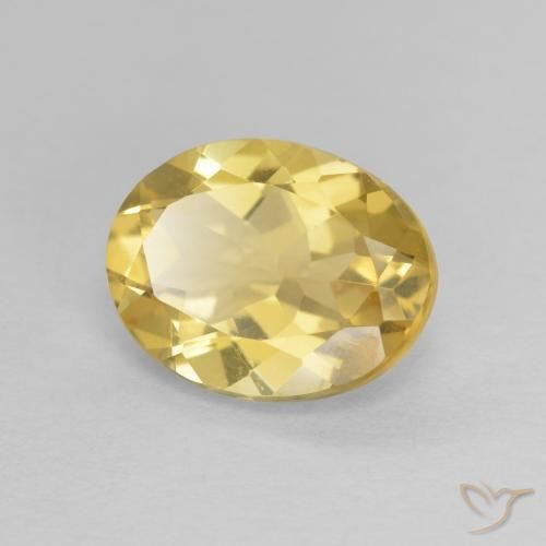 Berillo Giallo chiaro naturale da 2.19 ct, Ovale, VVS