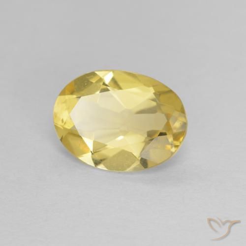 Berillo Giallo chiaro naturale da 1.33 ct, Ovale, VVS
