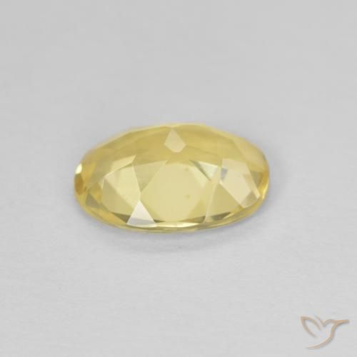 Berillo Giallo chiaro naturale da 1.33 ct, Ovale, VVS