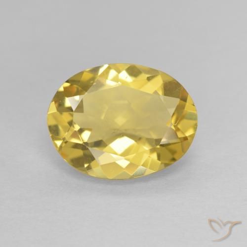 1.97ct Naturale Giallo dorato chiaro Berillo, Ovale, VVS