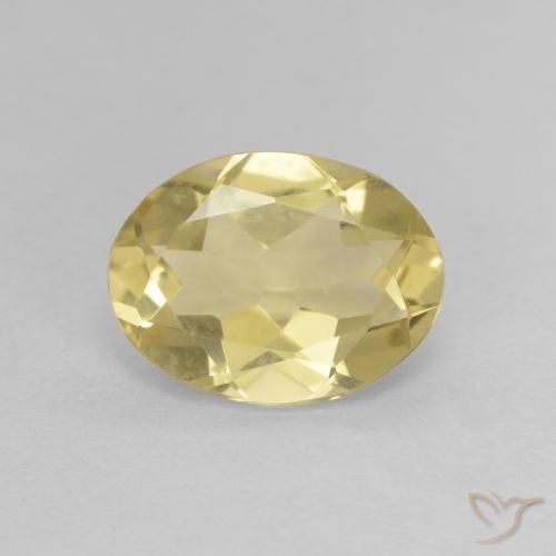 1.64ct Naturale Giallo dorato chiaro Berillo, Ovale, VVS