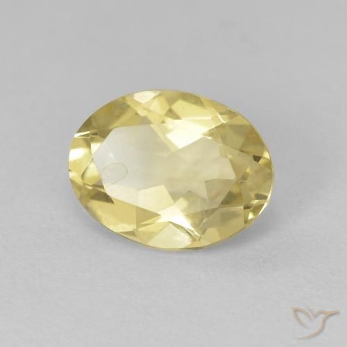 Berillo Giallo dorato chiaro naturale da 1.64 ct, Ovale, VVS
