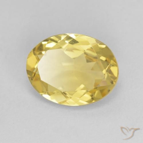 Berillo Oro chiaro naturale da 2.09 ct, Ovale, VVS