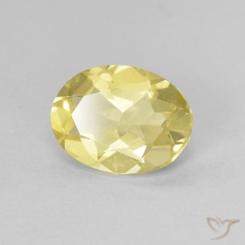 Berillo Giallo chiaro naturale da 1.43 ct, Ovale, VVS