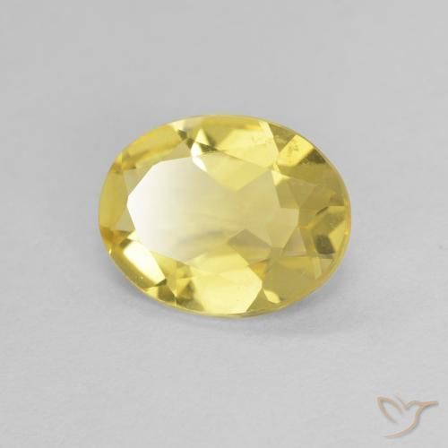Berillo Oro chiaro naturale da 1.33 ct, Ovale, VVS
