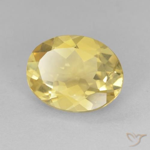 Berillo Giallo chiaro naturale da 2.03 ct, Ovale, VVS