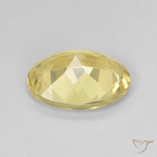 Berillo Giallo chiaro naturale da 2.03 ct, Ovale, VVS