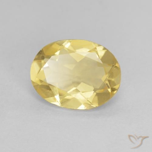 Berillo Oro chiaro naturale da 1.56 ct, Ovale, VVS