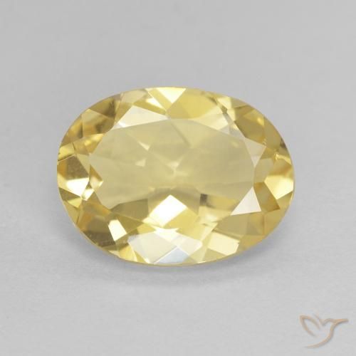 1.96ct Naturale Giallo dorato chiaro Berillo, Ovale, VVS